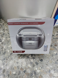 Radio Cassette, grabador CD portátil, USB MicroSD, Grabador con Mando a distancia