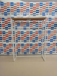 Mesa consola acero madera 60x18cm blanca Yamazaki