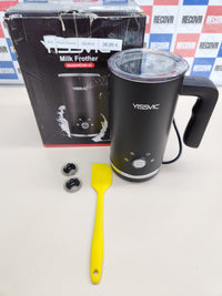 Espumador leche 600W, 300ml, eléctrico 4 en 1, espumador eléctrico, espumador de leche de acero inoxidable, control de temperatura, revestimiento antiadherente Yissvic