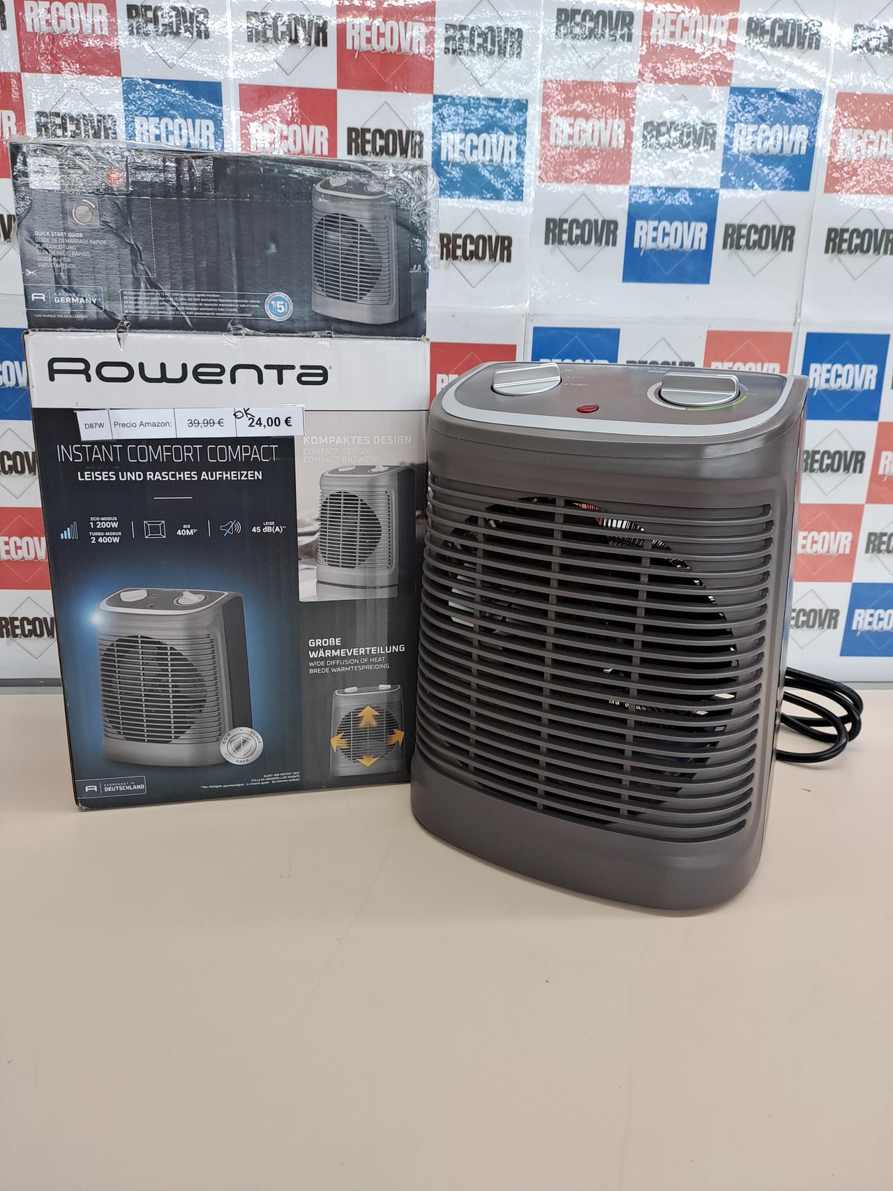 Calefactor 2400W silencioso compacto Rowenta