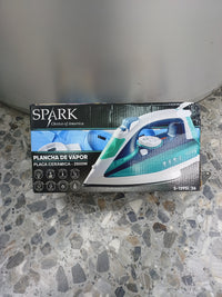 Plancha de vapor, placa cerámica, 2600W, autolimpieza, 1,9m de cable, función de vapor, apagado automático, SPARK