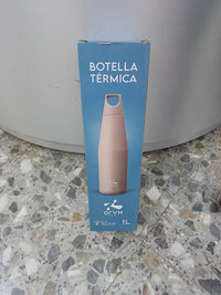 Botella Térmica, 1L, mantén el frío/calor hasta 24h, doble pared de Acero inoxidable Oryx BC0304
