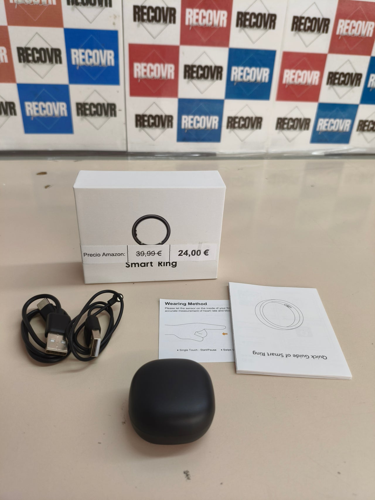 Touch Smart Ring Pro, 10 ATM, Bluetooth, oro rosa, talla 10