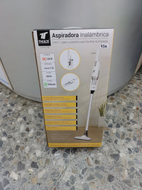 Aspiradora Inalámbrica 2en1, 120W, Depósito de 0,2L, 24 min de autonomía, Filtro HEPA+, 2000mAh, carga Tipo-C |THULOS
