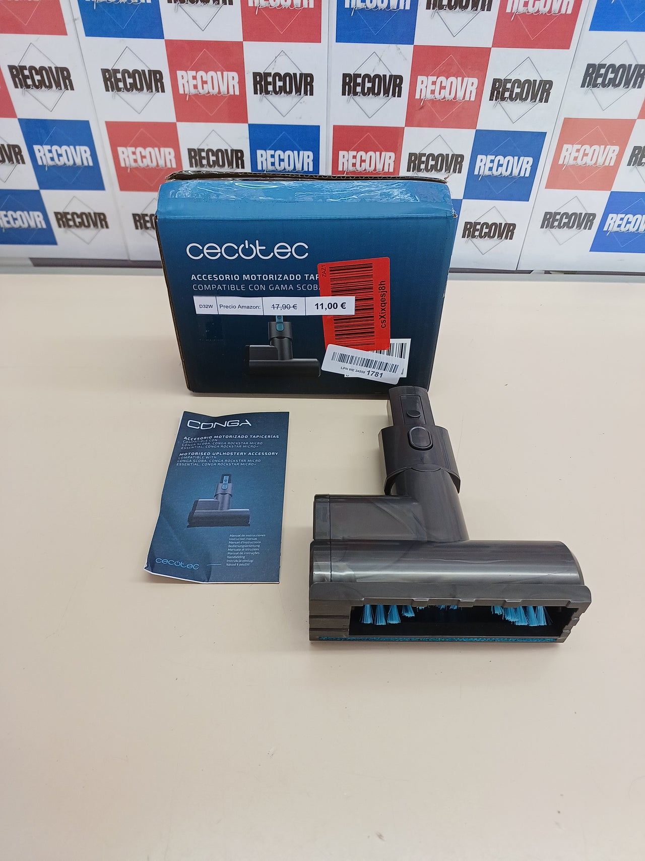 Cepillo Motorizado Cecotec Tapicerías Scoba 2100