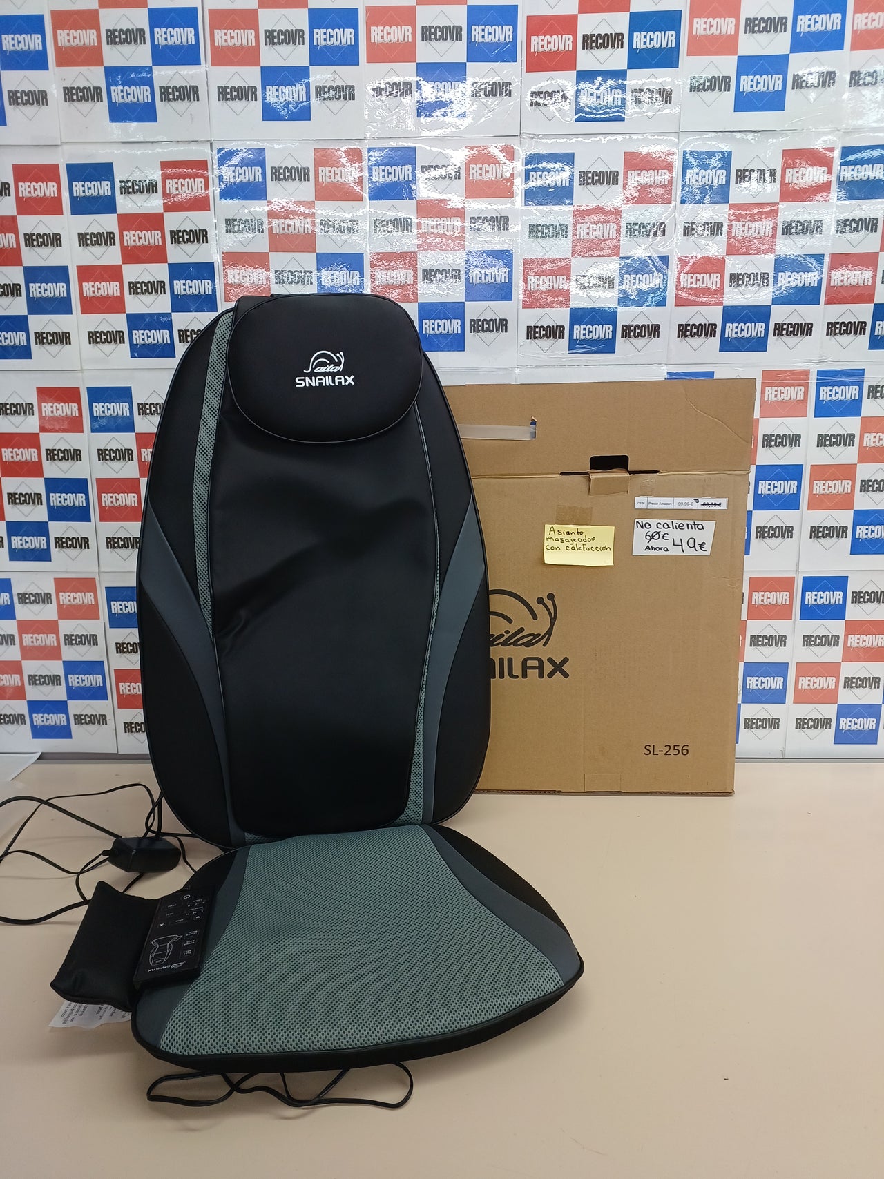 Asiento masaje shiatsu espalda con calor Snailax