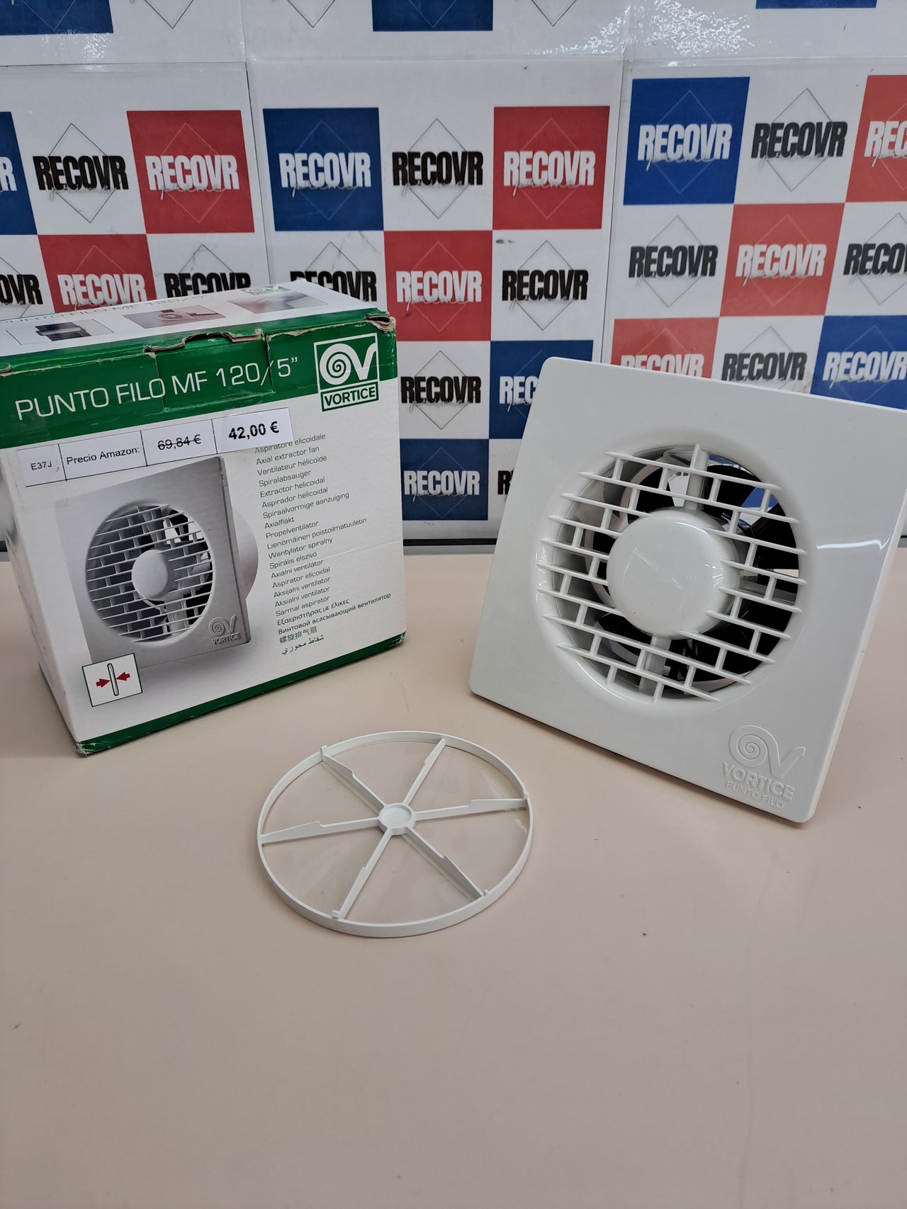 Extractor pared helicoidal compacto Vortice