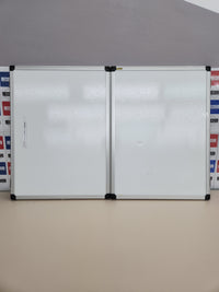 Pizarra Blanca Magnética Triptica, 90 x 60 cm (cerrada), 180 x 60 cm (abierta), superficie de acero lacado, marco de aluminio Bi-Office