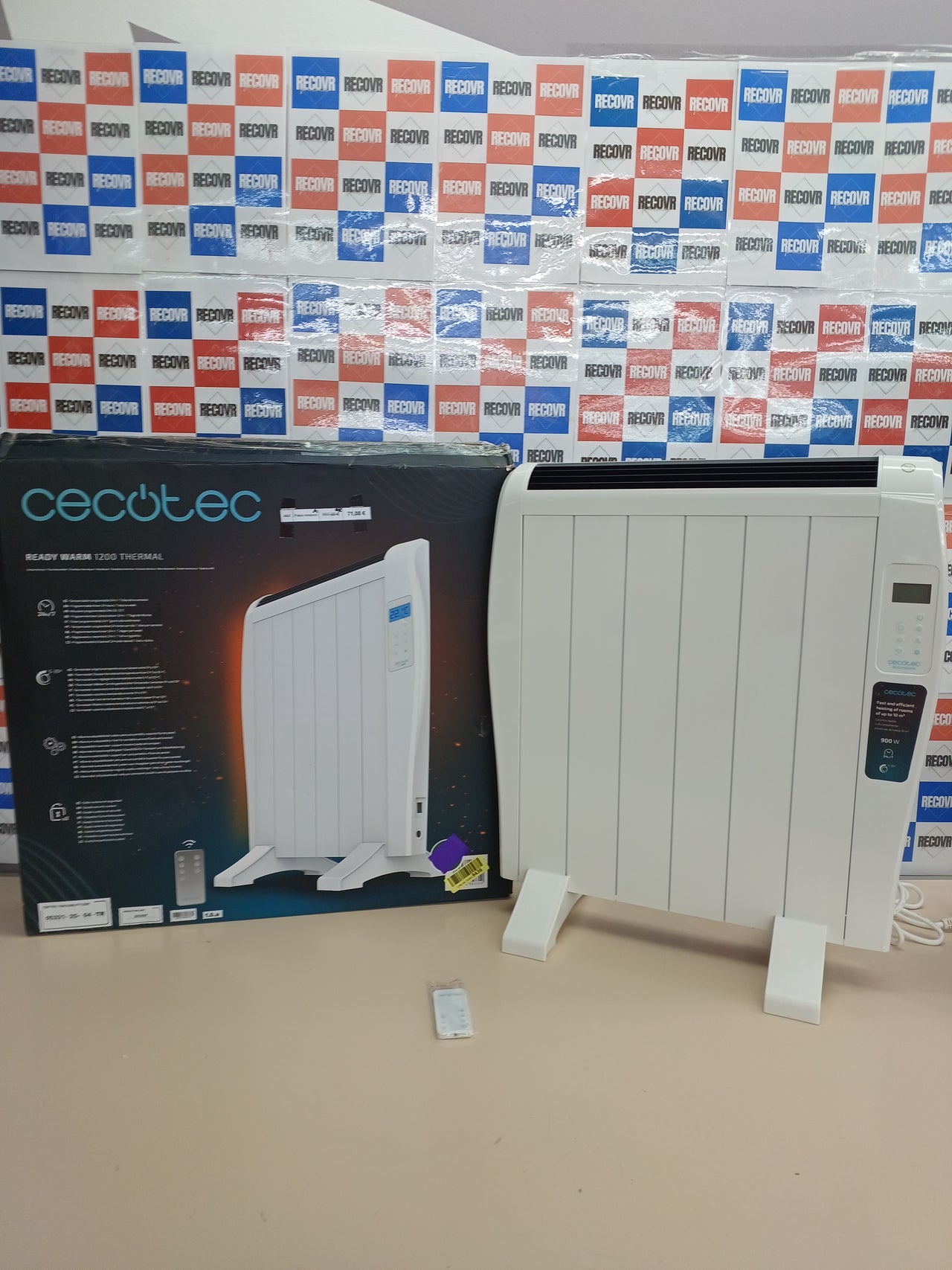 Radiador eléctrico bajo consumo 900 W 6 elementos con mando y temporizador – Cecotec