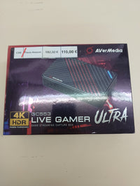 Capturadora vídeo YouTubers, Streamers, Switch, PS4 AVerMedia Live Gamer ULTRA GC553, 4KP60 HDR Pass-Through, USB 3.1, Latencia ultrabaja, Plug and Play, 4K,