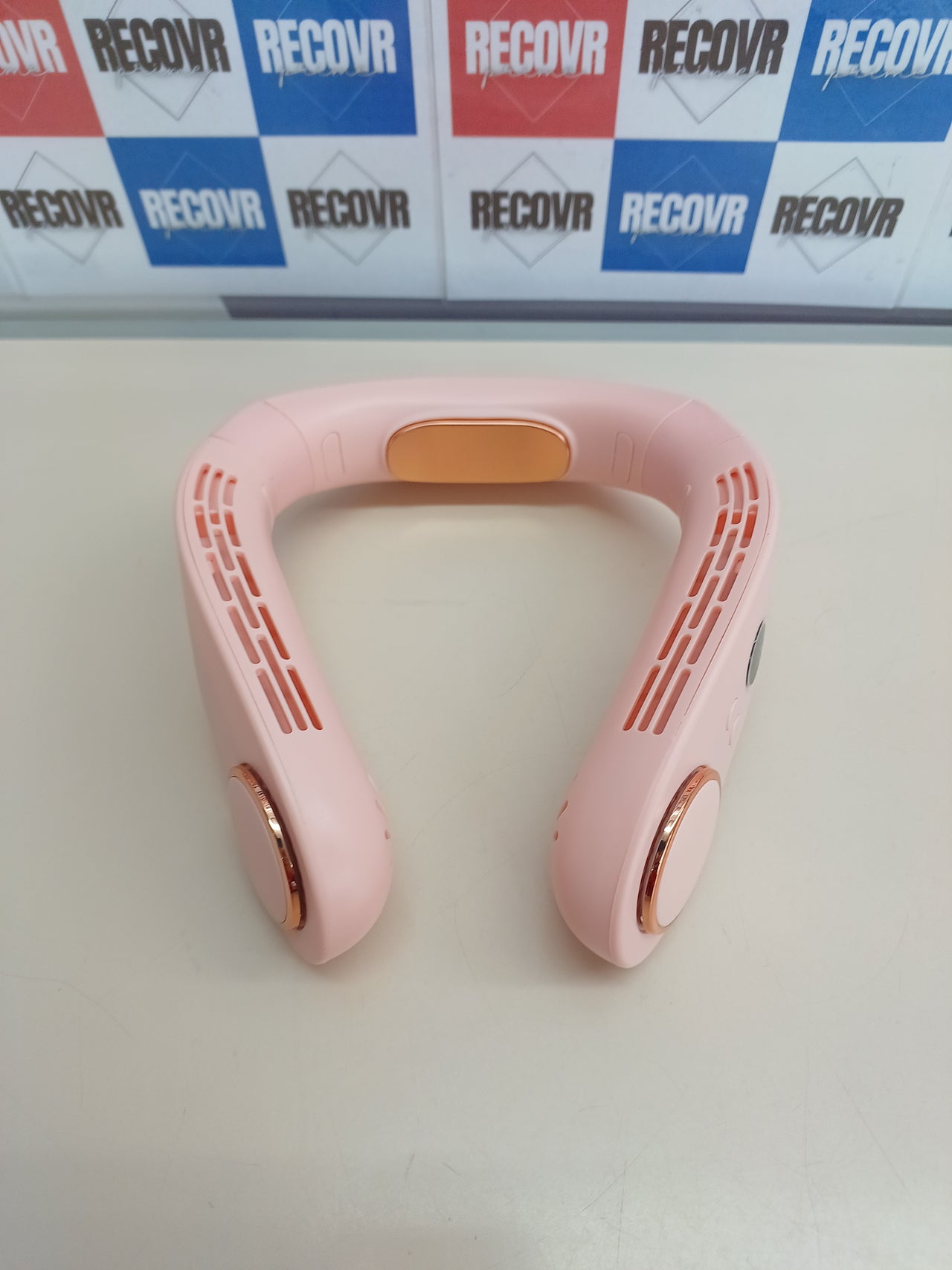 Ventilador cuello portátil 5 vel DDKJ rosa
