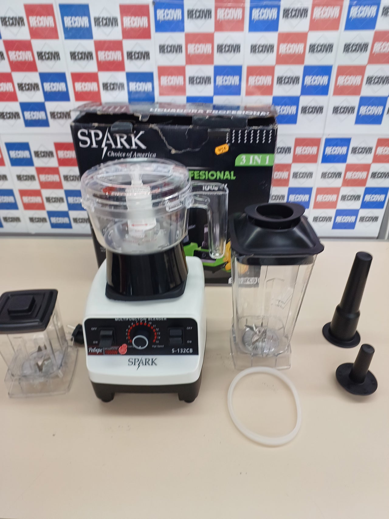 Licuadora Profesional 1000W 3 en 1 S-132CB