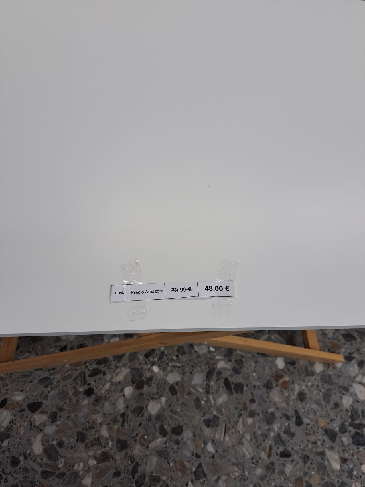 Mesa plegable ajustable bambú MDF 70x105 Relaxdays